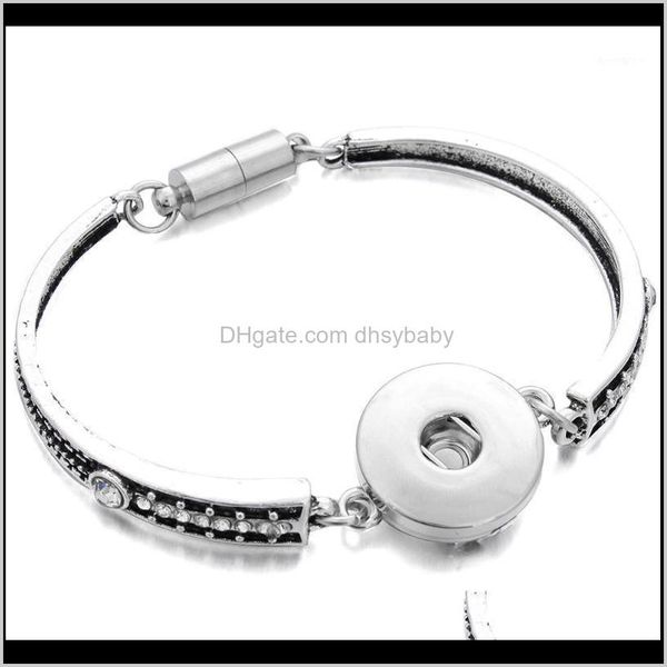 Charm Schmuck 18 mm Druckknöpfe Armband Großhandel Blumen geschnitzt Vintage magnetische Armbänder für Frauen Männer PTU7R