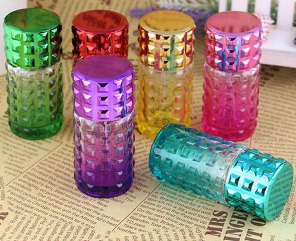 

storage bottles & jars 100pcs 30ml colorful cylinder shaped glass spray atomizer perfume bottle cosmetic container