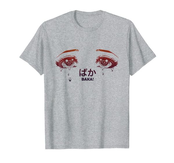 

funny anime shirt for otaku "baka", White;black