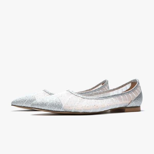 

women sandals soft stitching ladies mesh slip on flat toe comfy retro wedge low heels shoes silver, Black