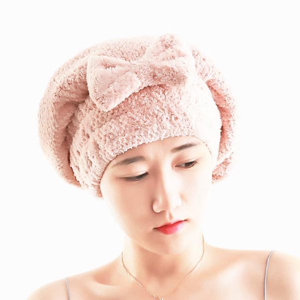 

towel hair bathroom reczniki serviette de bain toallas microfiber quickly dry hat wrapped bathing cap toalla h5