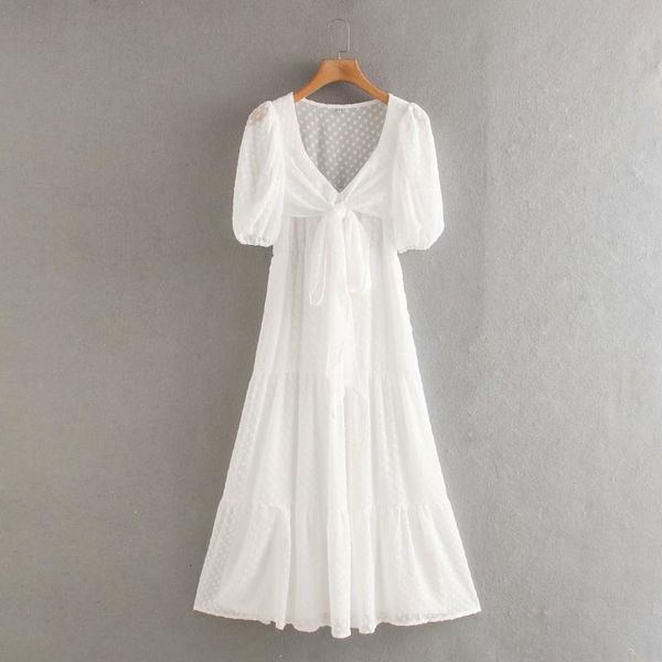 

red designer clothing a line women es long sleeve polka dot jacquard cross lace v neck fairy maiden, Black;gray