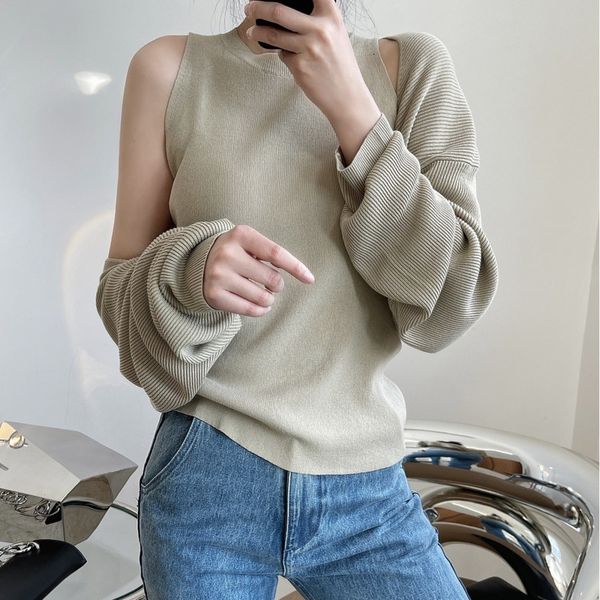 

women's sweaters 2021 spring new women knit suit o neck sleeveless vest long sleeve short shawl cardigans chic elegant woman, White;black