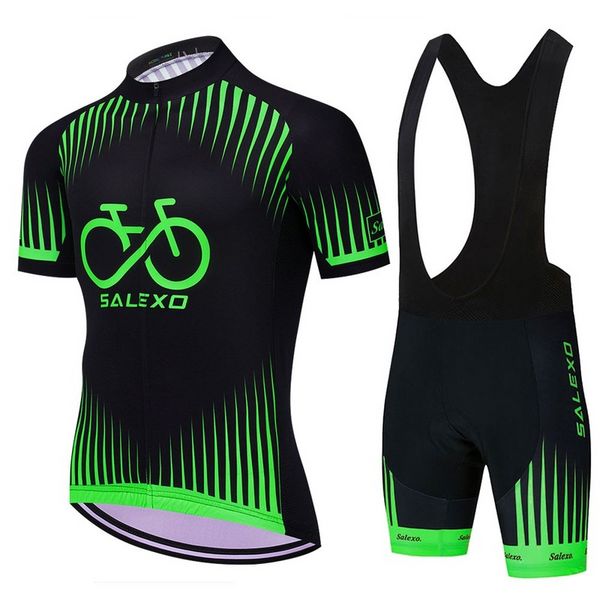 2022 grün Radfahren Jersey Set Sommer MTB Radfahren Kleidung Mountainbike Tragen Kleidung Maillot Ropa Ciclismo Hombre