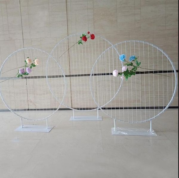 

party decoration wedding stage decor metal backdrop round mesh