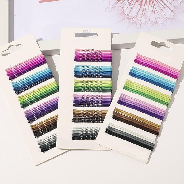 

metal bobby pins gradient colors invisible hair grips wave flat twisted hairpins diy simple accessories clips 1 set1