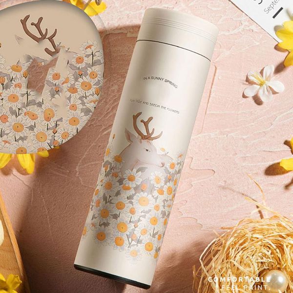 

water bottle stainless steel insulated flask vacuum cups portable for travel office fdx99