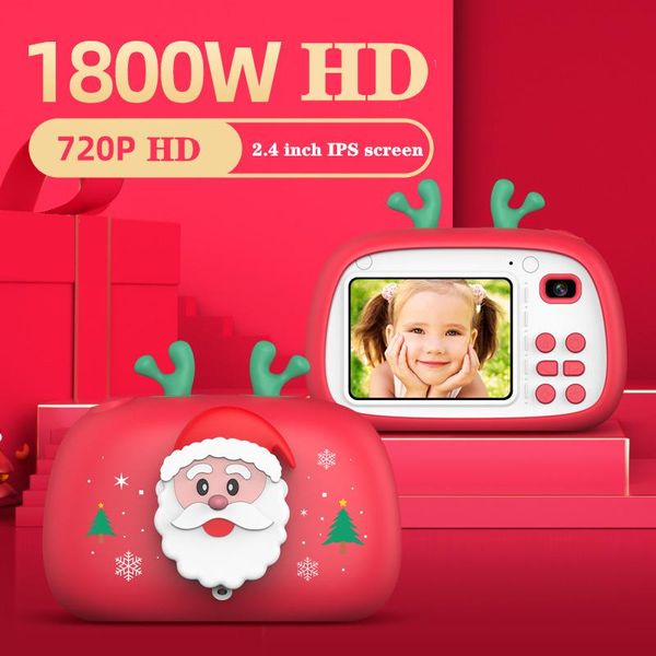 

printers a9 christmas children's camera 1800w front rear hd pixel toy mini 2.4 inch xmas portable kid gift