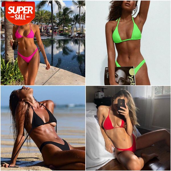 

bathing suits women's split swimsuit simple solid color lace bikini 9262 #184t, White;black