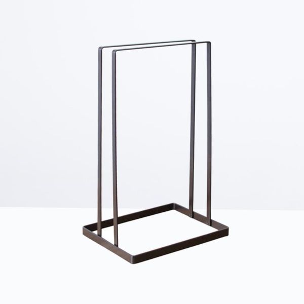 

hangers & racks wrought iron clothes hanger holder storage rack organzier shelf stand (black)