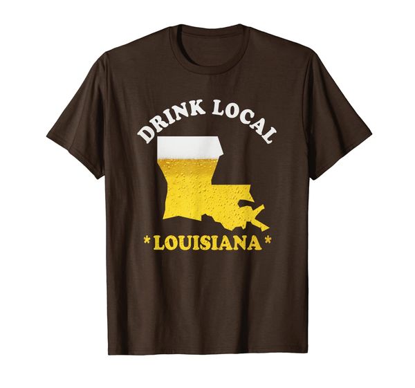 

louisiana beer state map drink local slogan brewery gift t-shirt, White;black