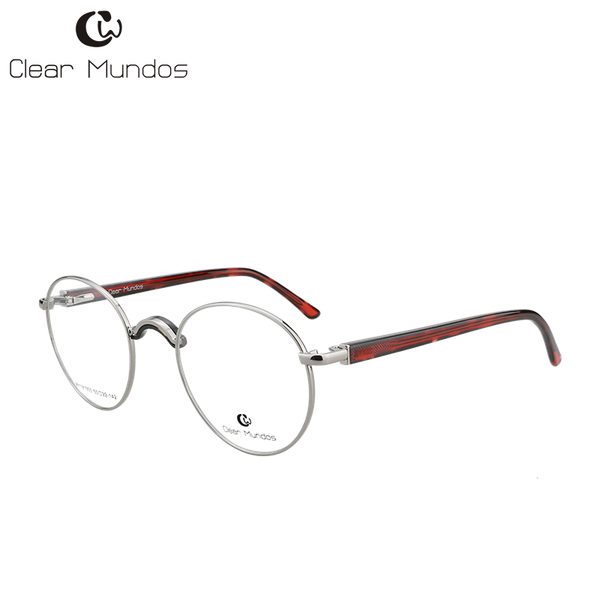 

fashion sunglasses frames clear mundos vintage round eyewear 2021 arrival stainless steel eyeglass own brand designed spring hinge sp, Black