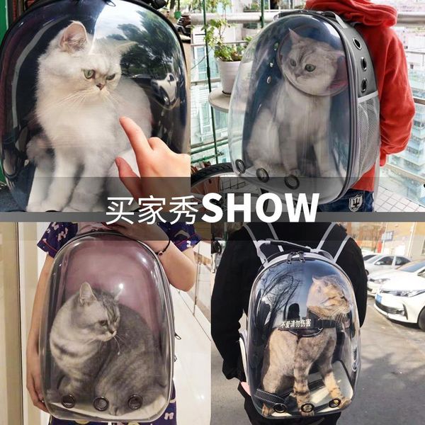 

cat carriers,crates & houses window bubble carrying pouch travel bag breathable space transparent pet carrier dog astronaut backpack
