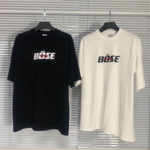 

t shirt 20ss summer style embroidery oversize vetements t-shirt men women streetwear cotton tee, White