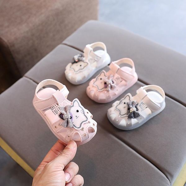 

toddler sandals baby girls lovely casual shoes soft bottom leather sansals kids first walkers anti-collision sss052