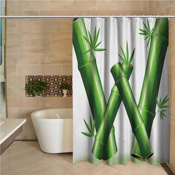 

letter w bathroom shower curtains waterproof decorative bathroom 66x72 inch bamboo branches forming letter w zen spa themed