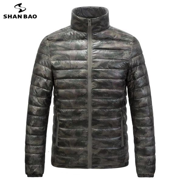 

Men's Down & Parkas winter fashion light jacket stand collar zipper storage bag youth clothing white duck thin jacket1 G3O5, Black