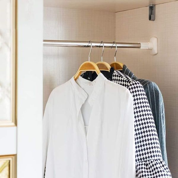 

shower curtains clothing rod 50-75cm adjustable bathroom curtain punching simple support