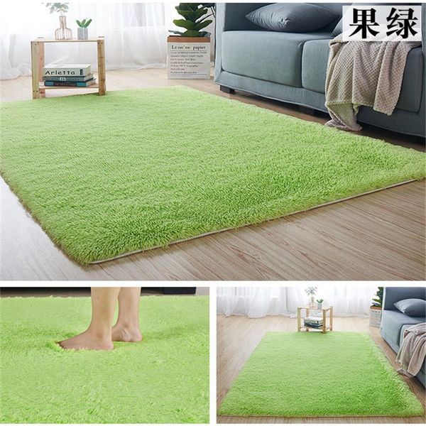 

carpets solid color living room area rug silky plush shaggy play mat doormat kitchen balcony corridor home bedroom carpet