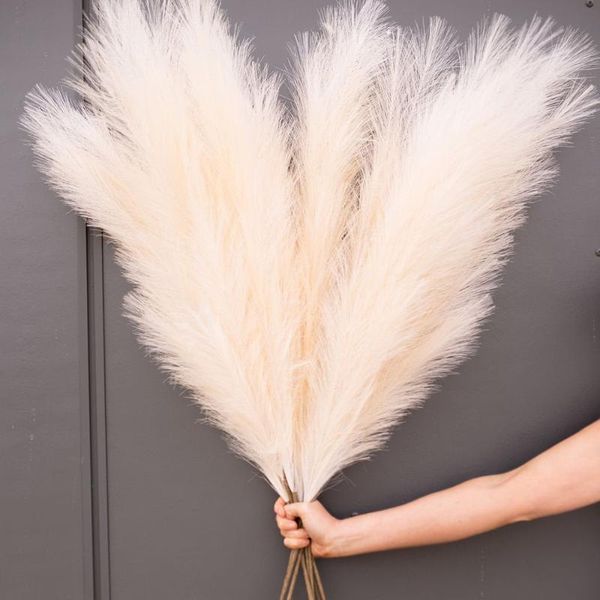 

decorative flowers & wreaths 1pc faux plantas artificiales fake plants artificial pampas grass stems diy crafts home decor wedding party dec