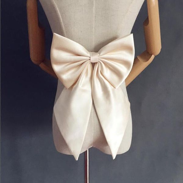 

wedding sashes seperate satin bow dress knots removeable prom dresses, White