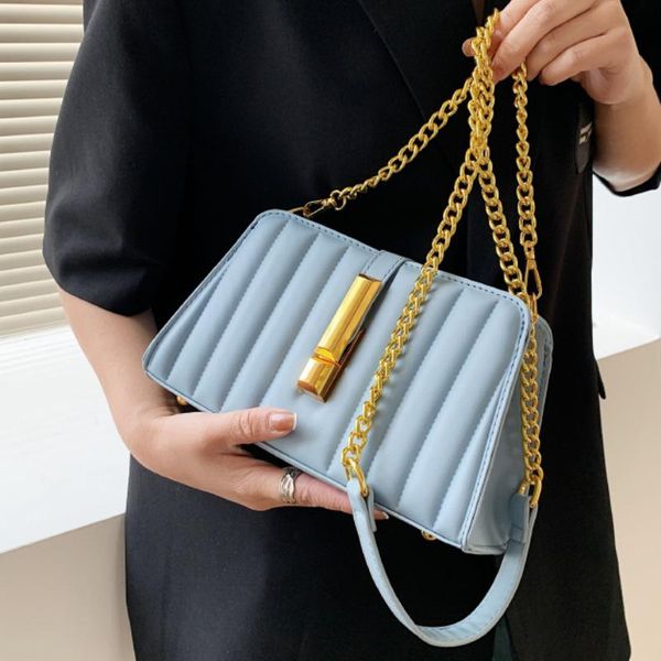 

evening bags embroidery thread pu leather small flap crossbody 2021 women lady fashion chain shoulder handbags and purses
