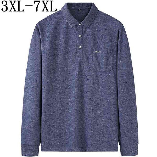 

men's polos classic business men's polo shirt, long sleeve with pocket, size 5xl, 6xl, 7xl, novel, autumn, White;black