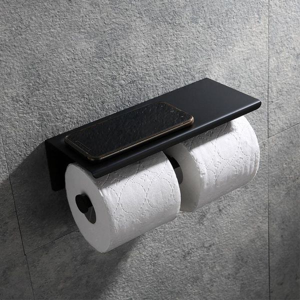 

towel racks double toilet paper holder bathroom tissue roll with shelf