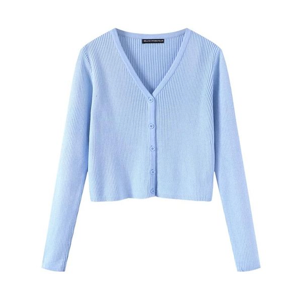 

women's knits & tees sweet women soft cotton v neck cardigan 2021 spring-autumn fashion ladies england style sweater female solid color, White
