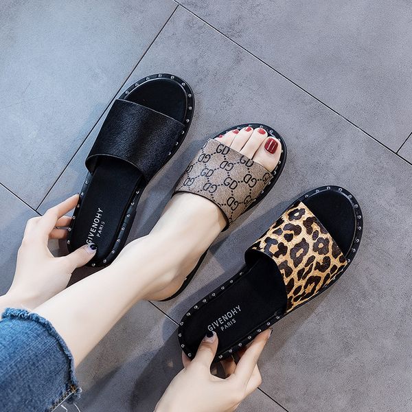 

luxury slippers women's wear horsehair slippers in summer 2021, Black