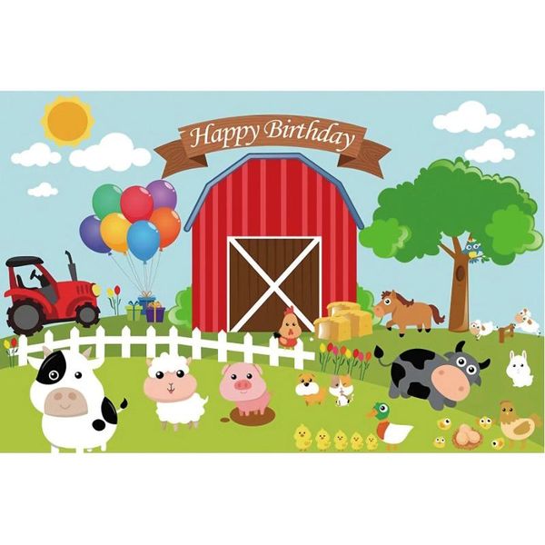 

party decoration farm animals pography backdrop personalized birthday born baby shower po booth