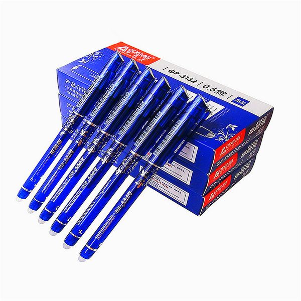 

6pieces/lot 1pcs erasable pen nib 0.5mm blue black pen refill ballpoint gifts boutique student stationery school office pen writing, Blue;orange