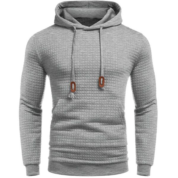 

men's hoodies & sweatshirts fashion 2021 long sleeve drawstring solid color sports pullovers autumn winter male casual, Black