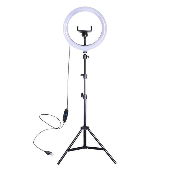 

flash heads 10 inch ring light with tripod holder mobile phone led for pography makeup selfie and streaming