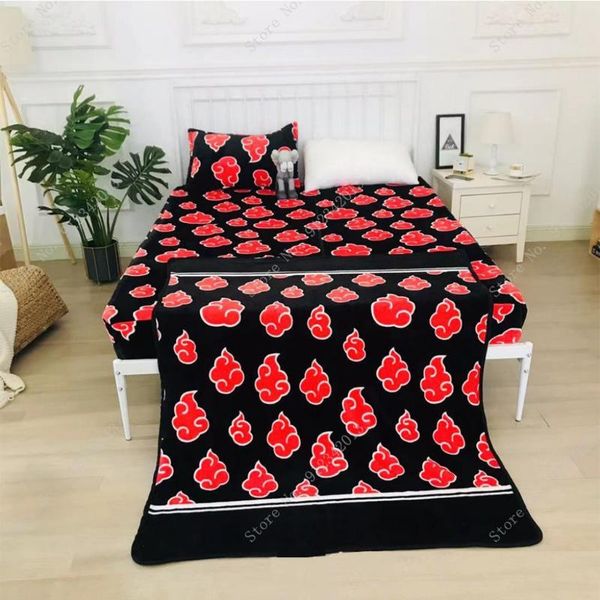 

blankets 200x150cm anime hokage akatsuki blanket mat soft warm coral fleece throw home plush bedroom sheet cosplay winter children