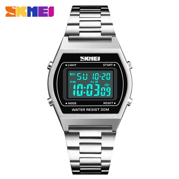 

mens watches brand luxury skmei famous led digital watches for man clocks watch men herren uhren reloj hombre 2021g, Slivery;brown