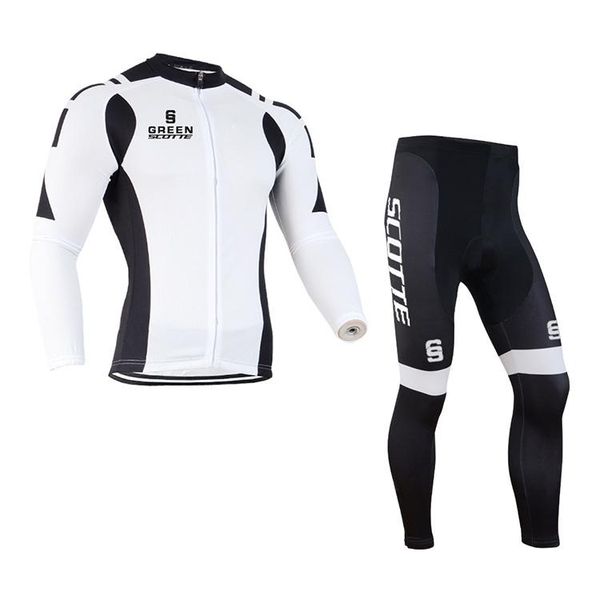 

men breathable gel pad cycling clothing winter thermal fleece jersey set bike bicycle mtb clothesÂ racing sets, Black;blue