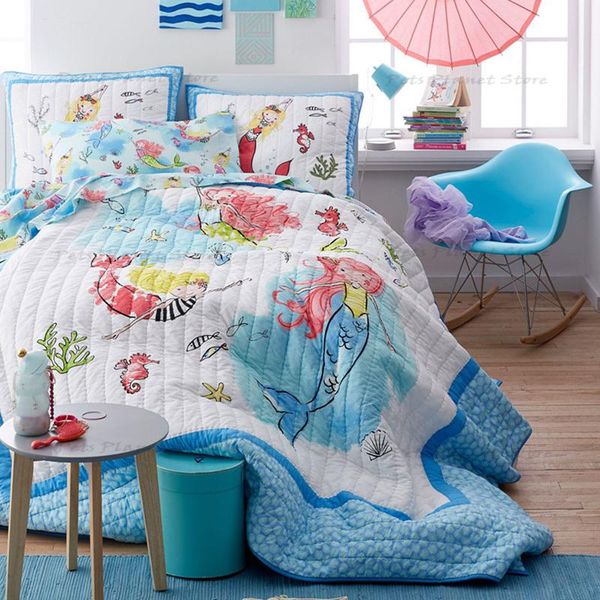 

comforters & sets child bedspread on the bed kids quilt set 3pc/2pc handmade quilted cover shams queen twin size thick blanket for
