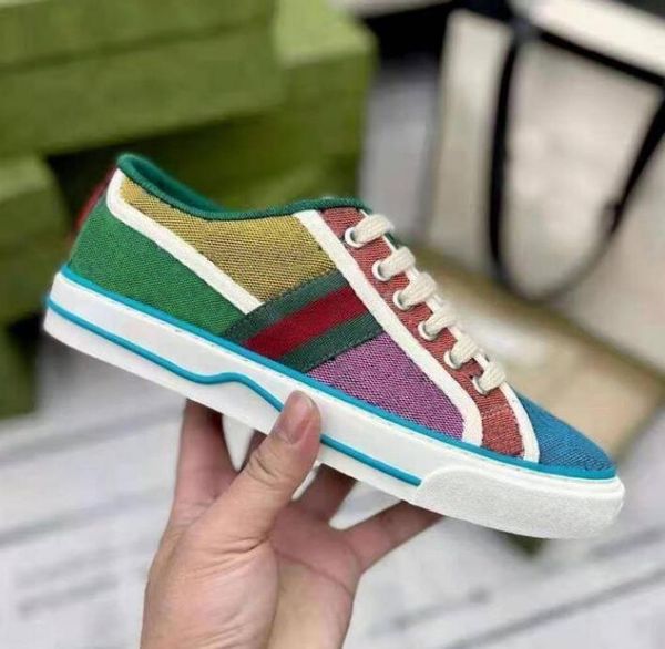 

2021 designers tennis 1977 sneaker canvas luxurys shoe beige blue washed jacquard denim women shoes ace rubber sole embroidered vintage casu