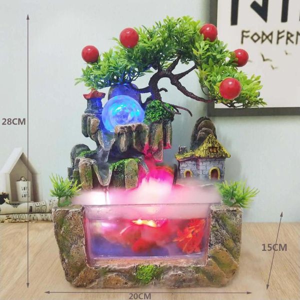

decorative objects & figurines creative indoor simulation resin rockery waterscape feng shui water fountain home office deskspray humid