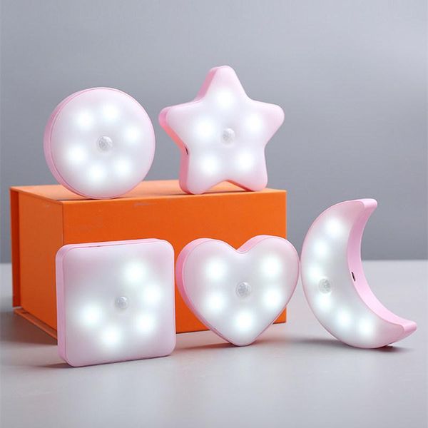 

lights smart closet lighting suit motion sensor night light bedroom usb recharging lamp under cabinet led for kitchen
