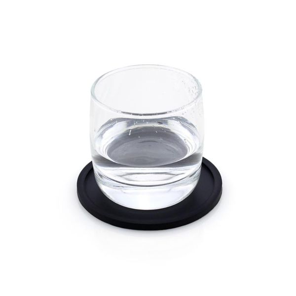 

mats & pads 5pcs silicone drink placemats thick cup mug glass bottle nonslip table mat safe pad (black)