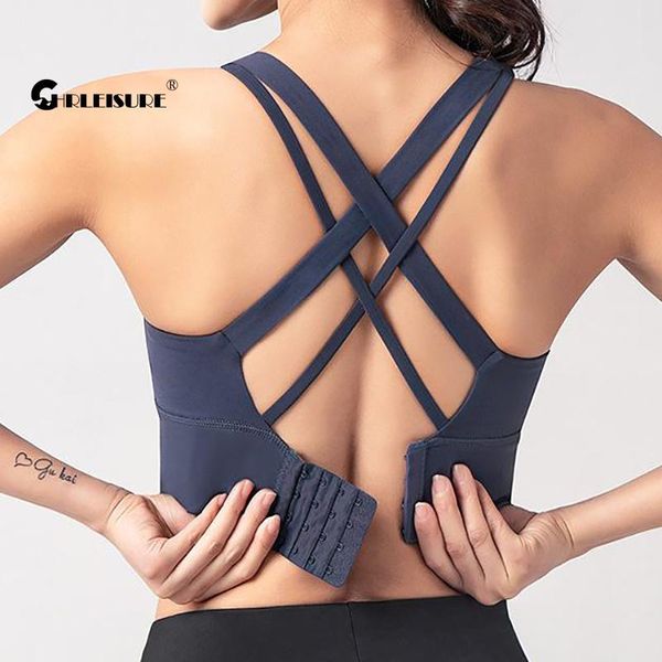 

slim sports women's shockproof gather running fitness beautiful back gym bra elasticity breathable quick dry yoga outfit