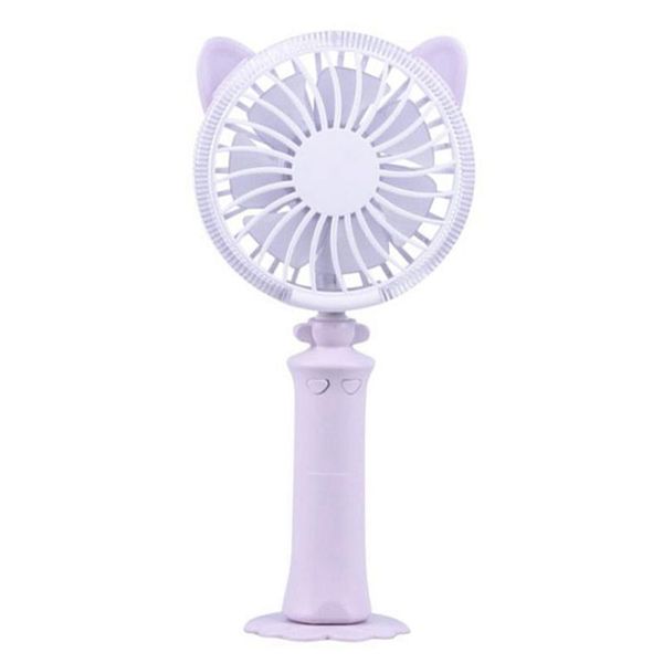 

personal portable desk fan battery rechargeable with 3 speeds cooling led night light for office home camping electric fans