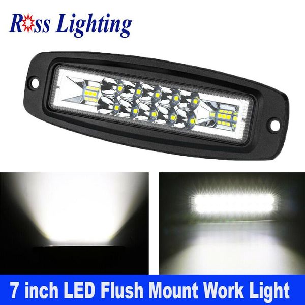 

working light 7 inch car flush mount led work bar spot flood auto driving reversing lamp atv suv truck offroad lmap 12v 24v