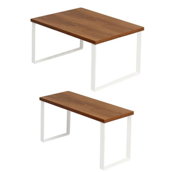 

hooks & rails wrought iron+wood deskshelf rack bathroom multi-functional finishing kitchen spice organizer closet storage