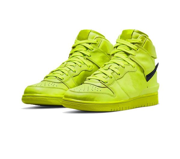 

2021 sb high-men's basketball shoes flash lime co-branded lemon yellow ambush women's sports shoelaces original box ee gv