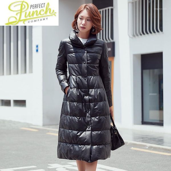 

jacket 2021 women's down real genuine leather jackets women coats sheepskin coat korean womens clothing casacos feminino wpy1259 & faux, Black