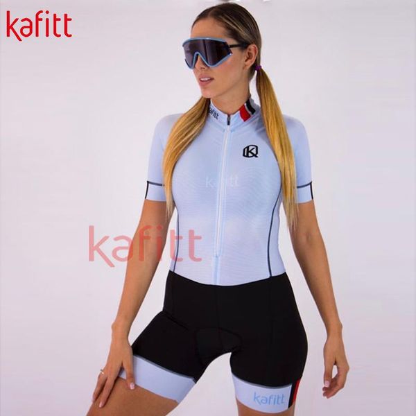 

racing sets kaficycling suit summer short-sleeved ladies bib shorts cycling shirt clothes macaquinho ciclismo feminino, Black;blue