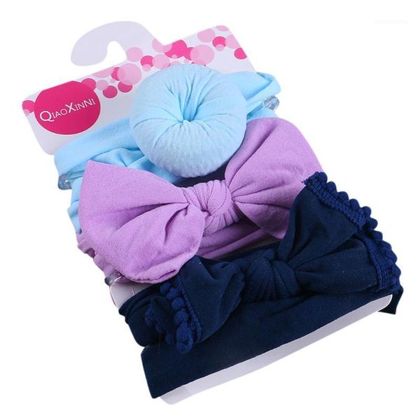 

hair accessories kids headband bow for girl baby band 3pcs floral girls soft elastic bowknot hairband set1, Slivery;white